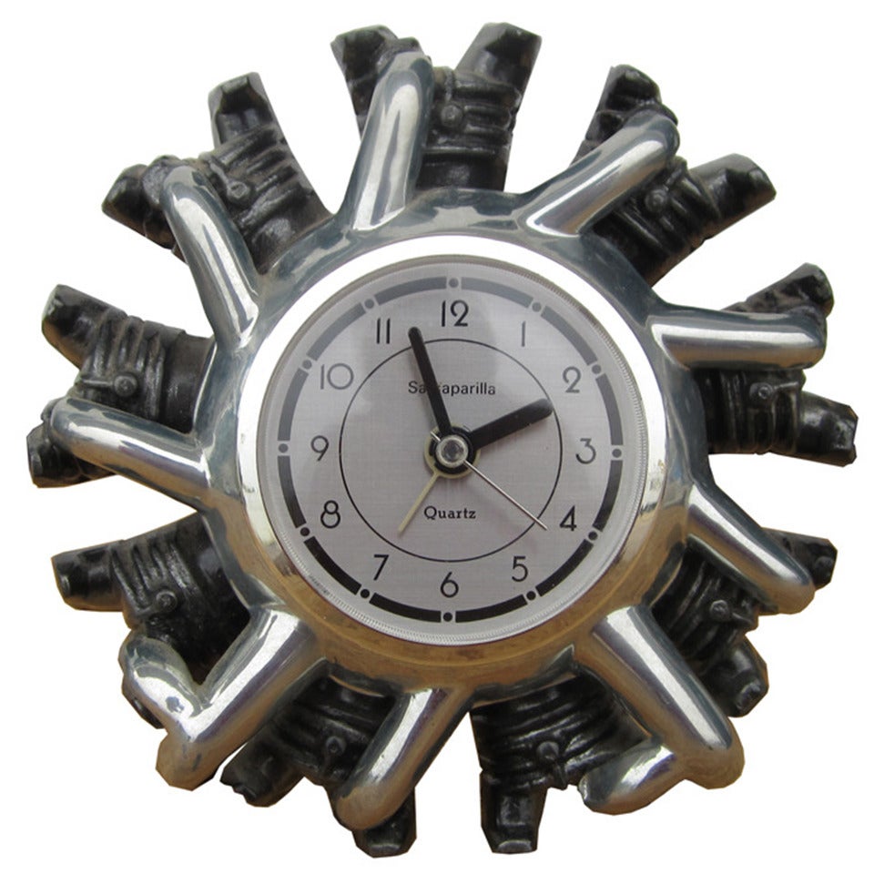 Sarsaparilla Designs Art Deco Revival Radial Engine Clock