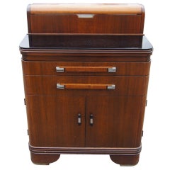 Art Deco Hamilton Donald Deskey Walnut Dental Cabinet