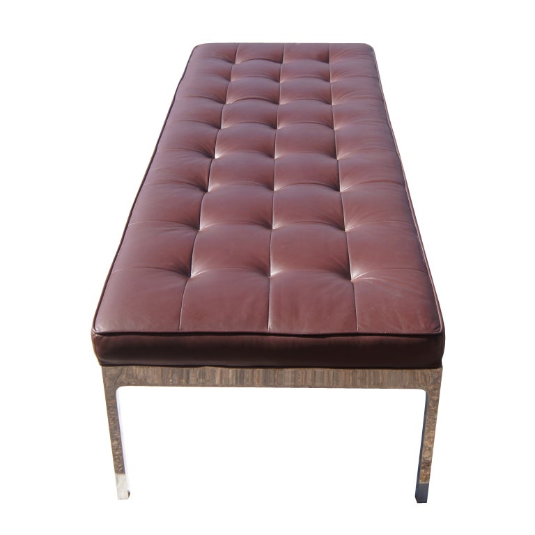 Nicos Zographos For Zographos Brown Leather The Three Bench