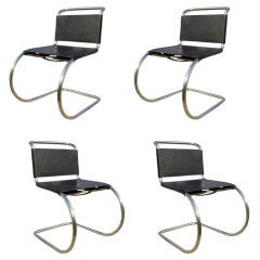 Four Mies Van Der Rohe For Knoll MR10 Dining Side Chairs