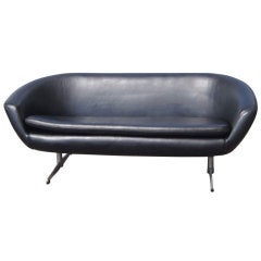 Retro Overman Scandinavian Leather Sofa