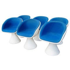 Six Hollen Saarinen Style Dining Side Chairs