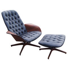 George Mulhauser For  Plycraft Lounge Chair And Ottoman