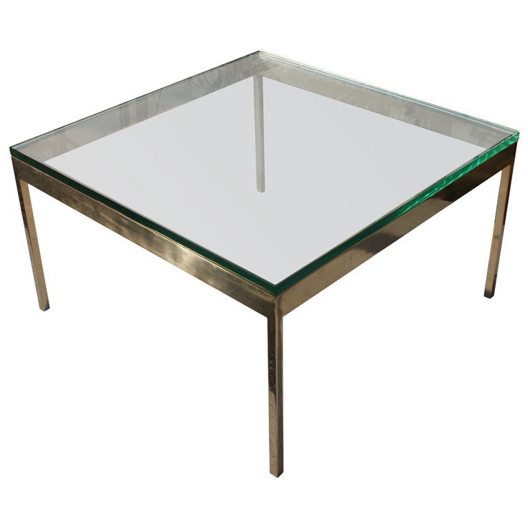 Modern Square Bronze Coffee Table