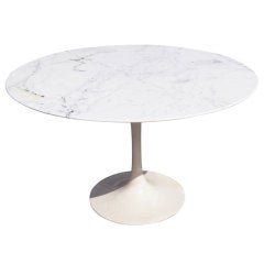 Eero Saarinen For Knoll Round Marble Dining Table