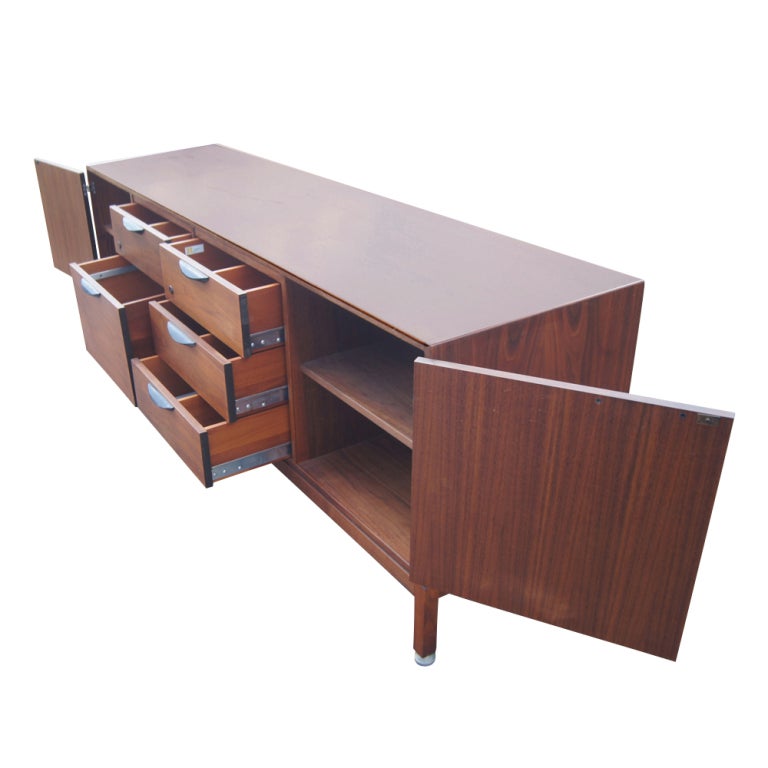 American Jens Risom Walnut Credenza