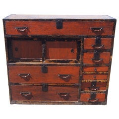 Antique Tansu japonais de la période Meiji (Mizuya Dōko)