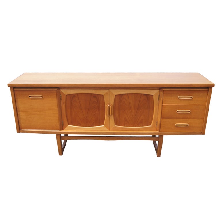 Mid Century Scandinavian Style Teak Credenza Buffet
