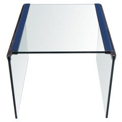 Modern Pace Glass And Chrome Side Table