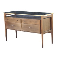 Mid Century Wrighton Walnut Floating Credenza Vanity 