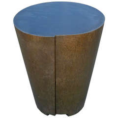 Curved Metal Side Table