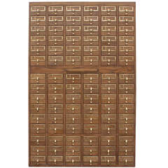 Retro 90 Drawer Wooden Card File Cabinet