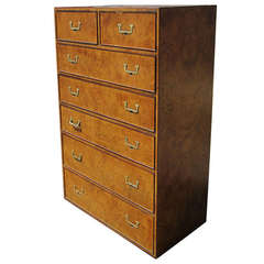 John Widdicomb Tall Campaign Style Dresser 11