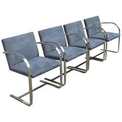 Mies van der Rohe for Knoll Flatbar Brno Chairs
