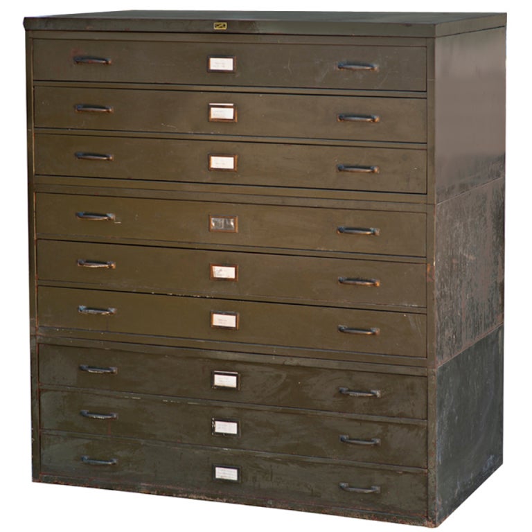 45" Kraftbilt Flat File Metal For Sale at 1stdibs