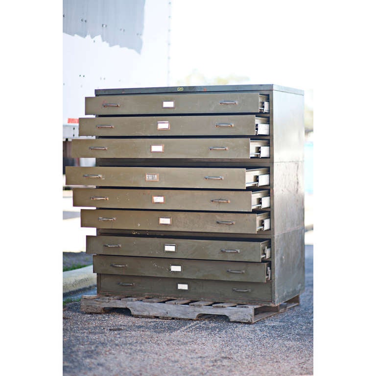 45" Kraftbilt Flat File Metal For Sale at 1stdibs
