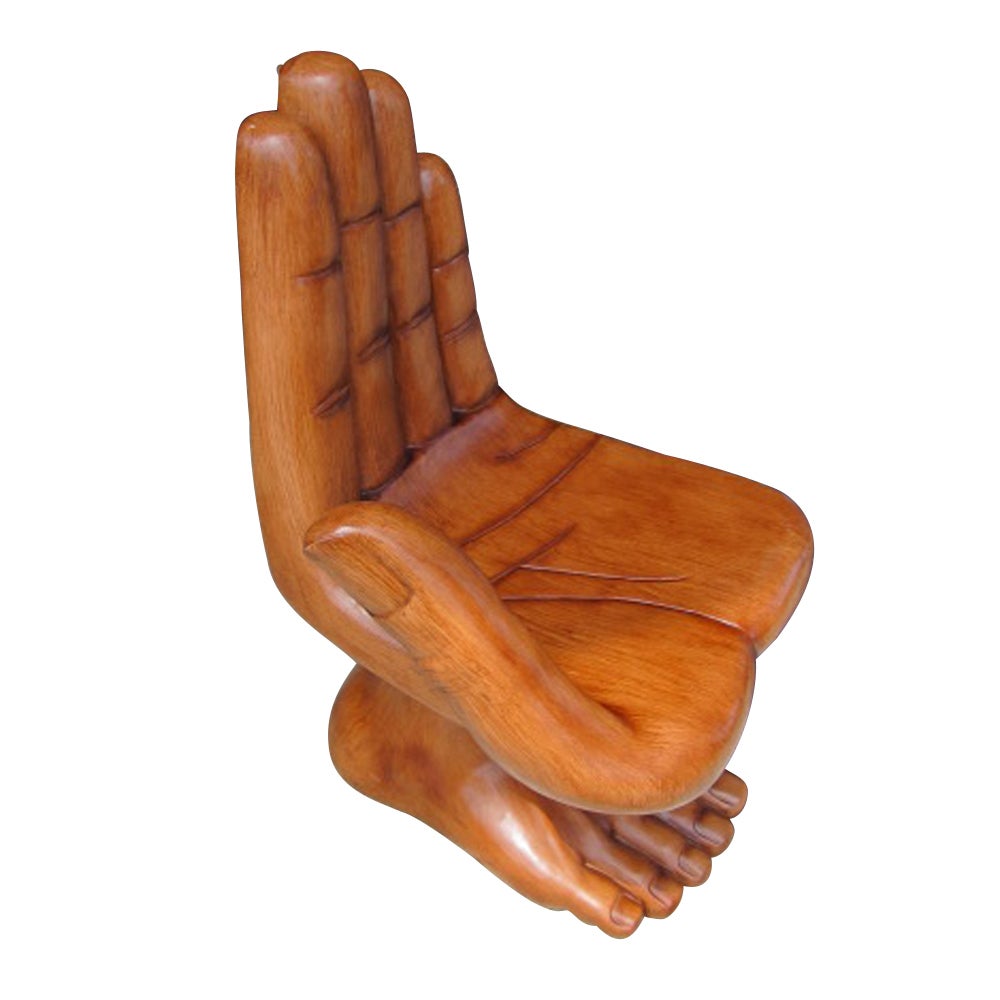 Sculptural Hand And Foot Chair In The Manner of Pedro Friedeberg