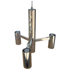 Chrome Three-Bulb Chandelier 9