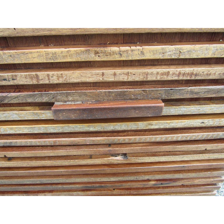 Three Drawer Wood Slat Dresser at 1stDibs | slatted dresser, slatted ...