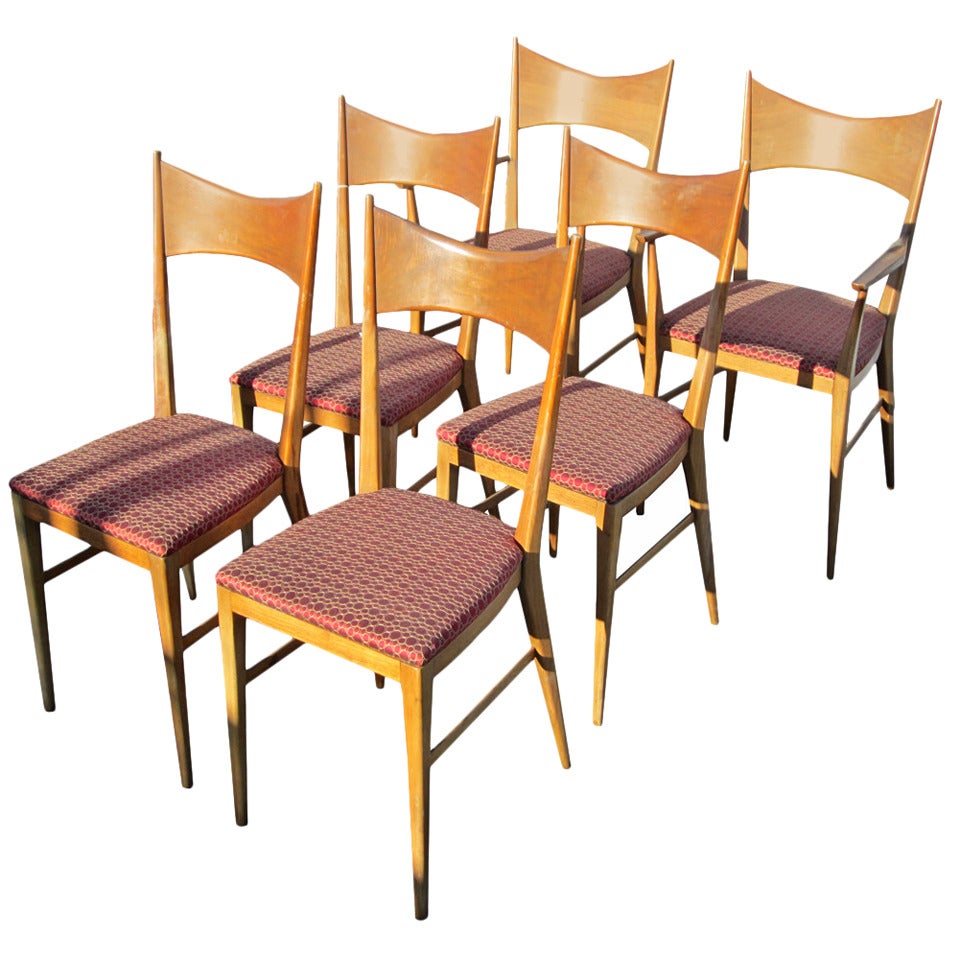 Paul McCobb for Calvin Furniture, Set of Six Chairs