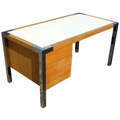 Thonet USA Oak and Chrome Desk 12
