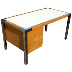 Thonet USA Oak and Chrome Desk