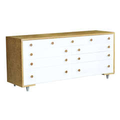 Paul Frankl For Johnson Furniture Cork Dresser & Mirror