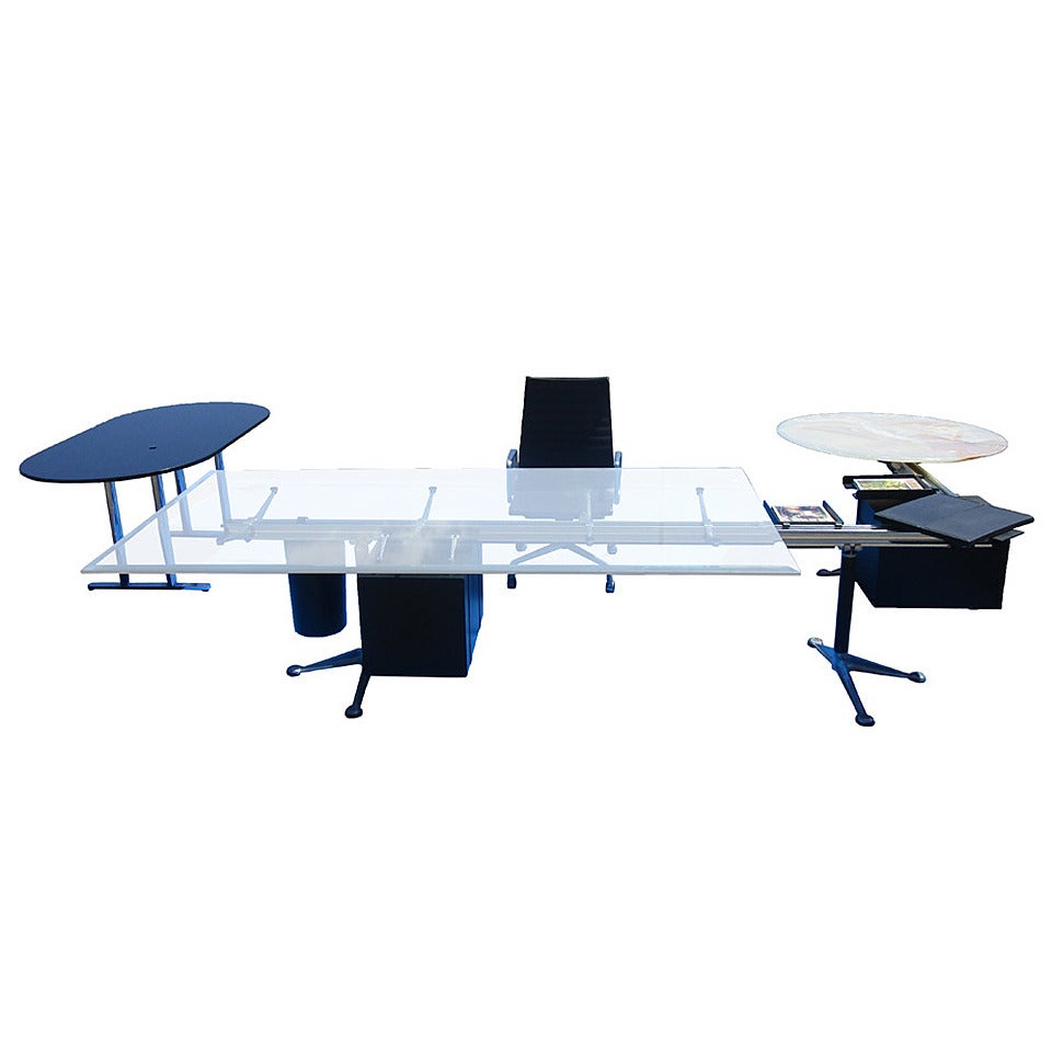 Bureau Burdick en forme de U pour Herman Miller avec table flottante en vente