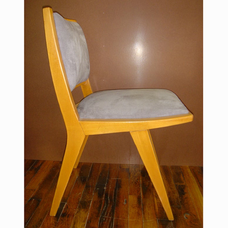 American Four Restored Jens Risom Dining Side Chairs For Sale