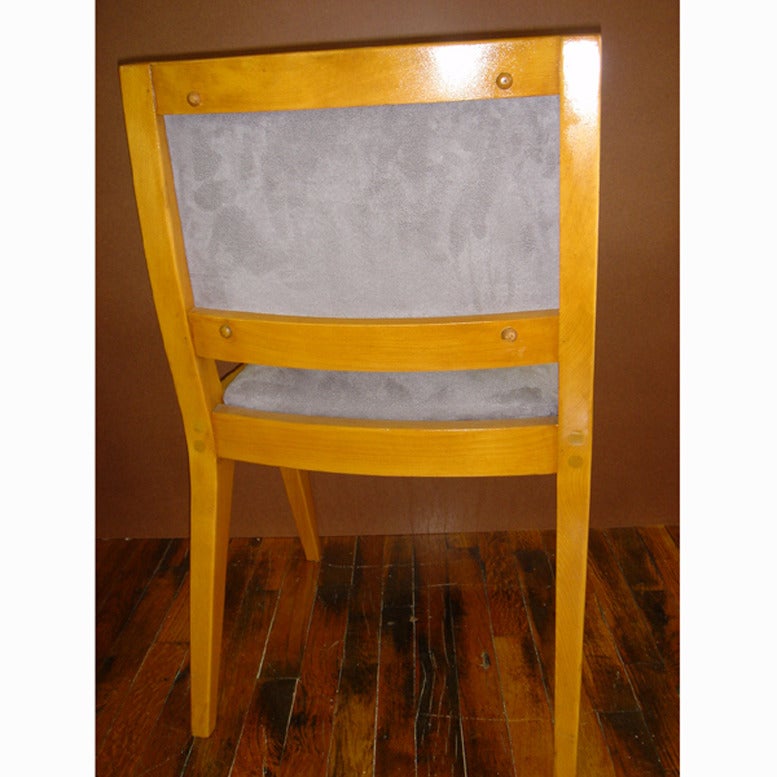 Four Restored Jens Risom Dining Side Chairs In Good Condition For Sale In Pasadena, TX