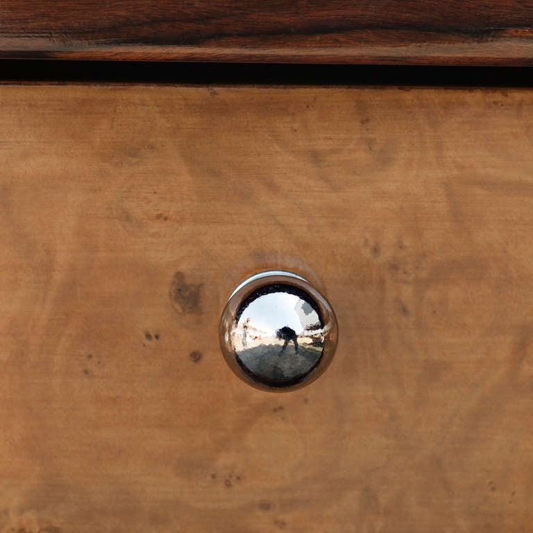 Art Deco Style Rosewood and Burl Console In Excellent Condition In Pasadena, TX