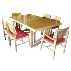Mid Century Extension Dining Table And Six Chairs