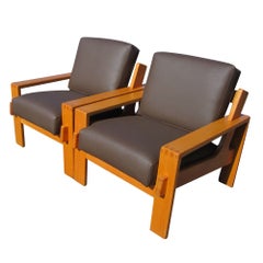 Vintage Pair of Modular Lounge Chairs designed by Esko Pajamies for Asko