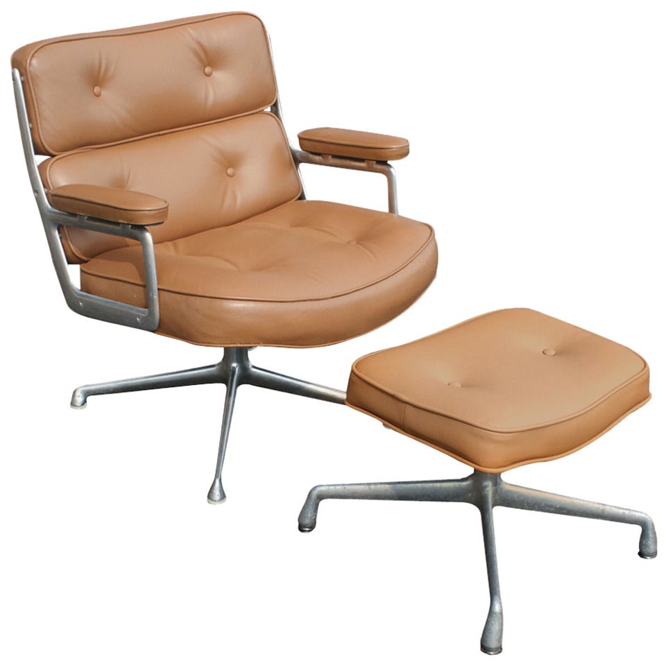 Charles Eames for Herman Miller Time Life Lounge Leather Chair and Ottoman