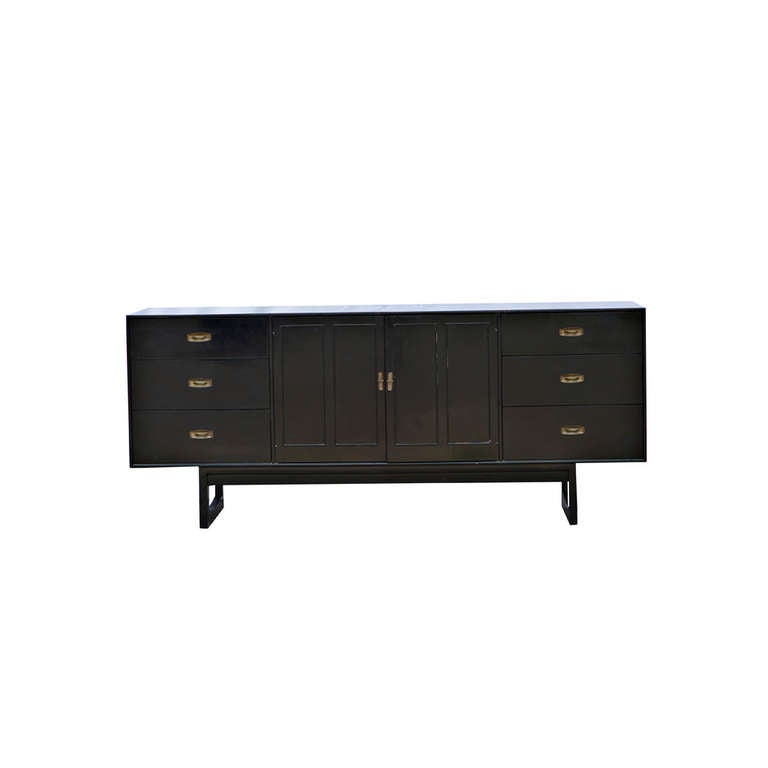 Drexel Composite Series Black Lacquer Dresser