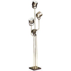 Reggiani Four Light Brass Floor Lamp