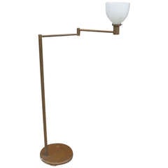 Vintage Walter Von Nessen Studio Bronze Swing-Arm Floor Lamp, 1950 10