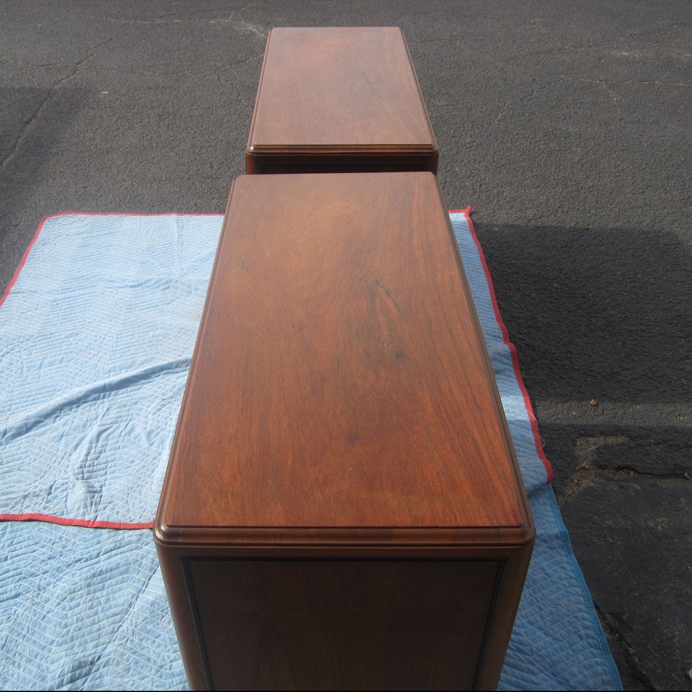 Art Deco Rosewood Nightstand Drawers For Sale 1