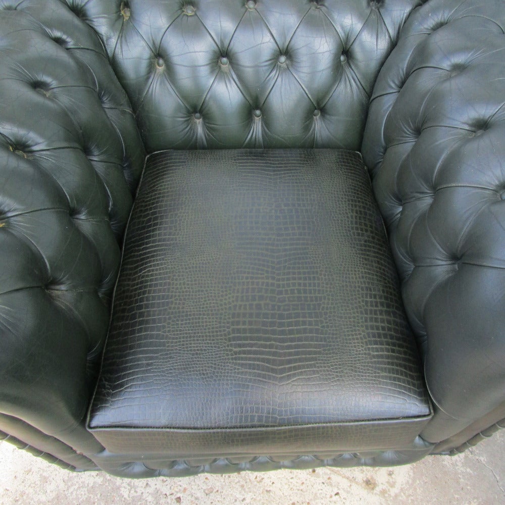 Pair of Vintage Chesterfield Lounge Chairs 2