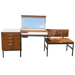 Vintage Elias Svedberg for Nordiska Kompaniet Dressing Table Vanity and Bench