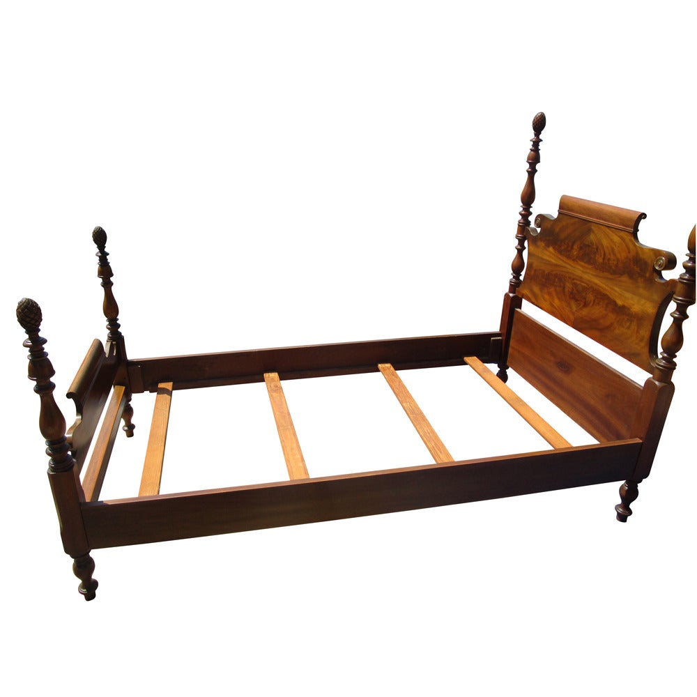 antique twin beds pineapple