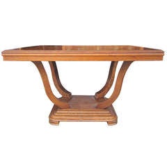 Art Deco Oak Parquet Dining Table 1