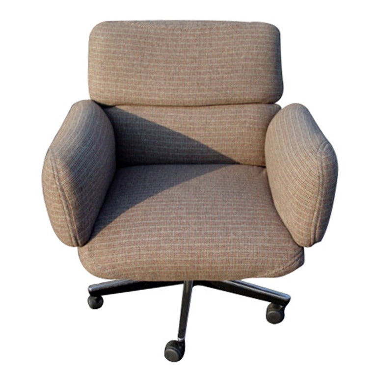 Mid-Century Modern Knoll Zapf Chair in Tweed Fabric
