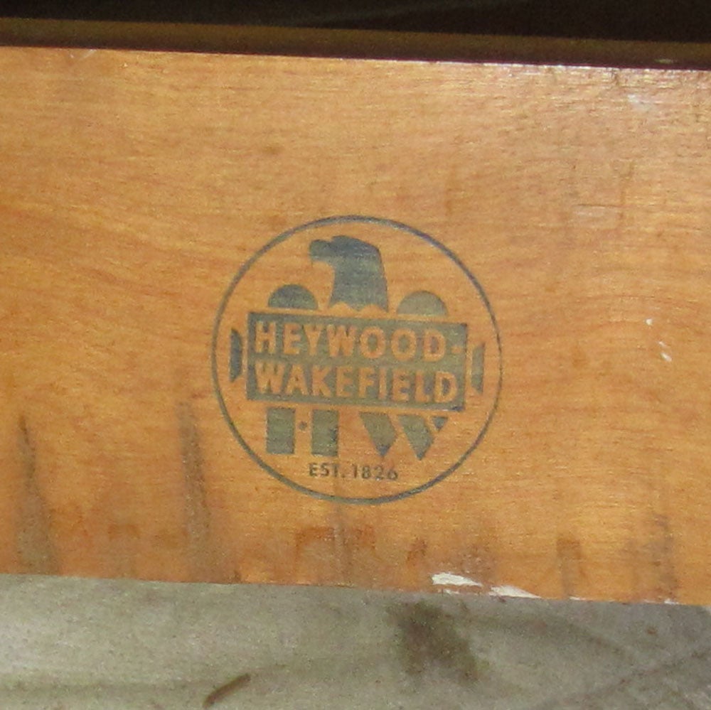 Metal Vintage Heywood Wakefield Full-Size Cadence Utility Headboard