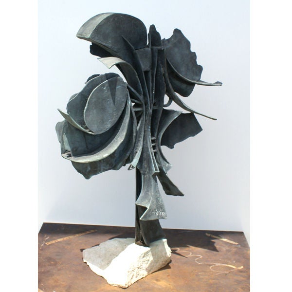 Abstrakte Bronzeskulptur von Edmond Casarella im Zustand „Gut“ im Angebot in Pasadena, TX