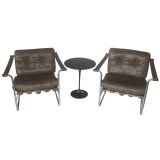 Pair Of Karl Thut For Stendig New Bauhaus Leather Lounges