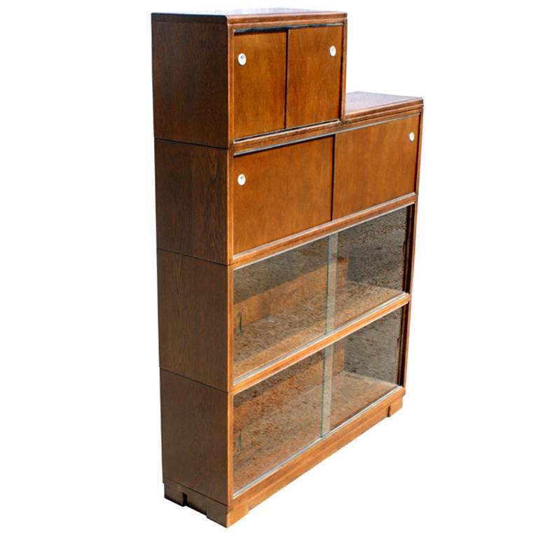 Mid-Century Modern Vintage Minty Limited, Library Oxford Glass Bookcase