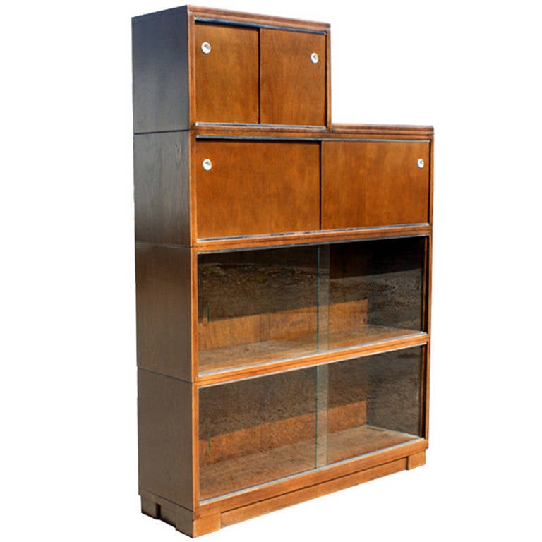 Vintage Minty Limited, Library Oxford Glass Bookcase at 1stdibs