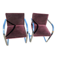Pair of Knoll Brno Flatbar Chairs by Mies van de Rohe