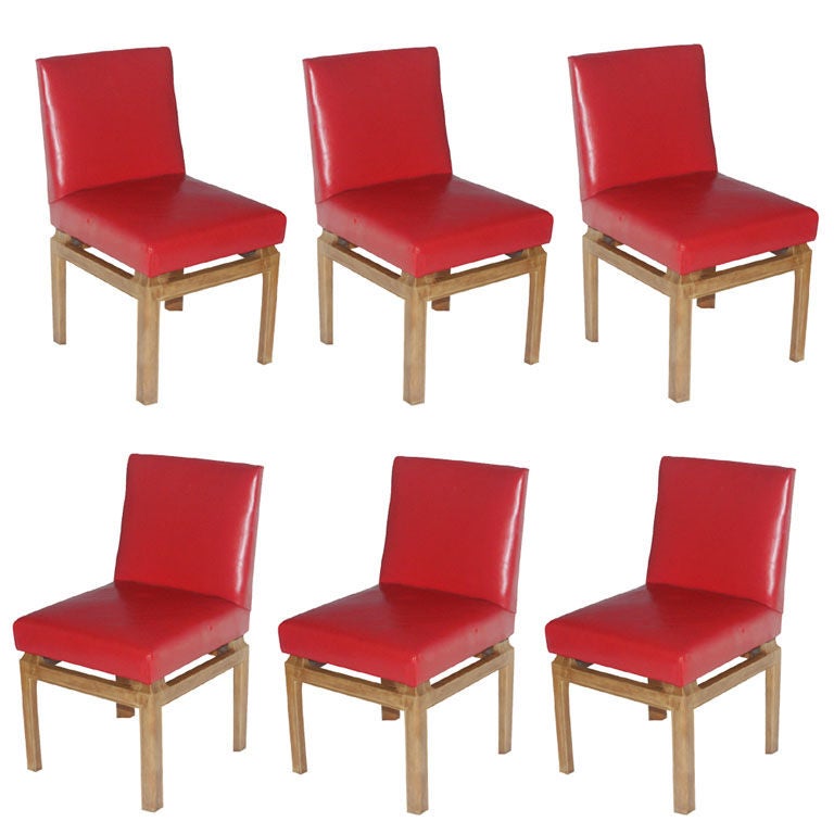 Six Dining Chairs by Michael Taylor for Baker